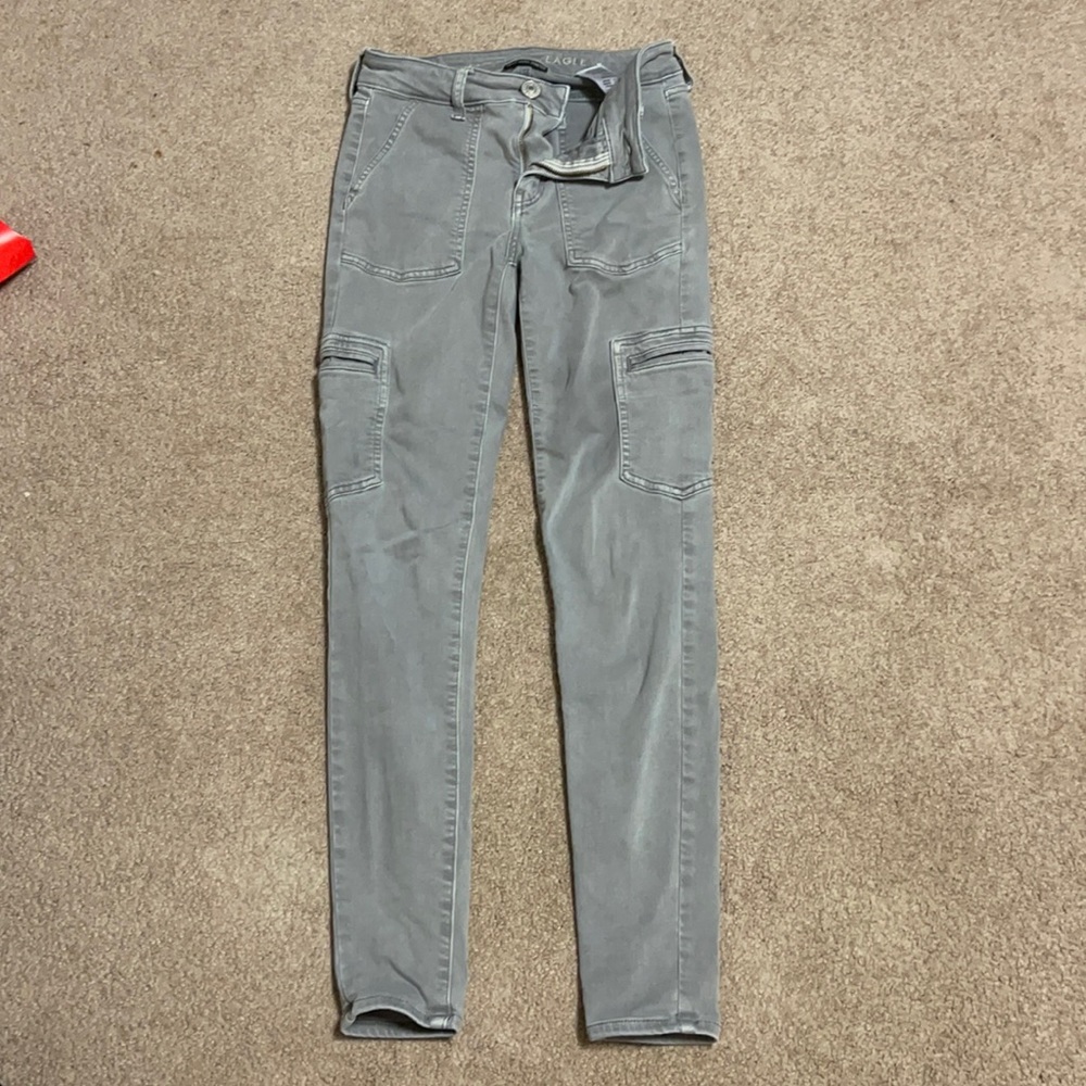 Light grey jeans, American Eagle, size 0